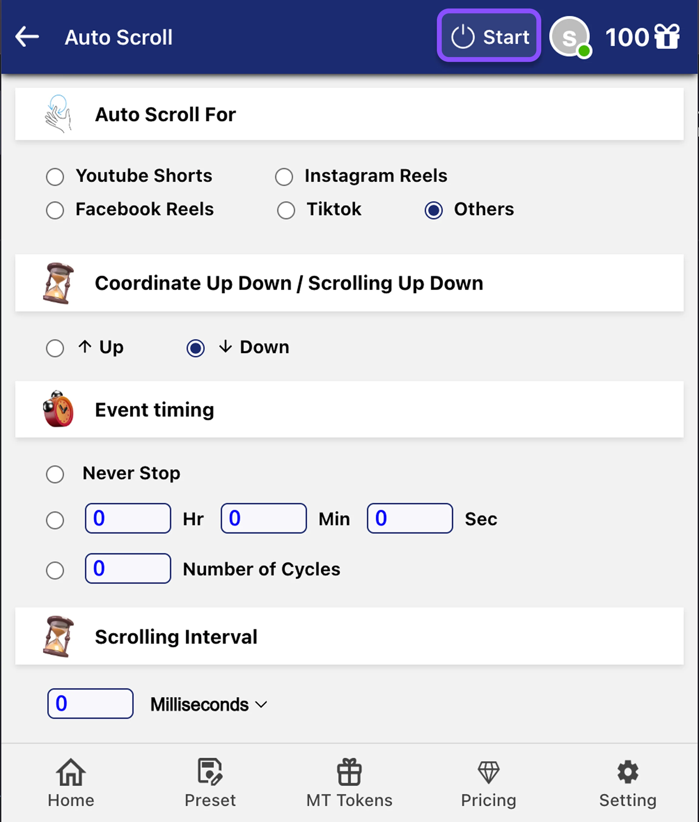 Step 5: Click on START